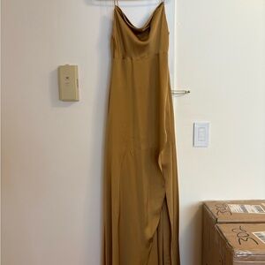 Elegant Gold Slip Dress
